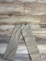 Janie & Jack Embroidered Football Twill Pants Tan sz 5T
