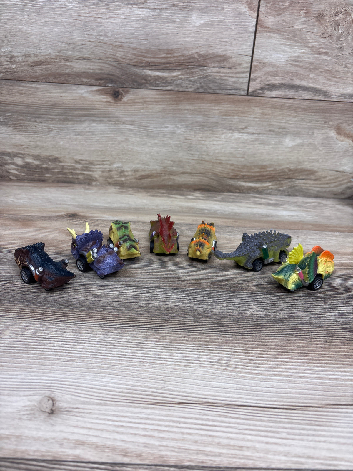 DINOBROS 7pk Pull-Back Dinosaur Cars