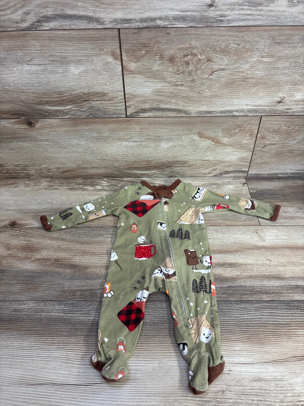 Honest Baby Smores Sleeper Olive sz 0-3m