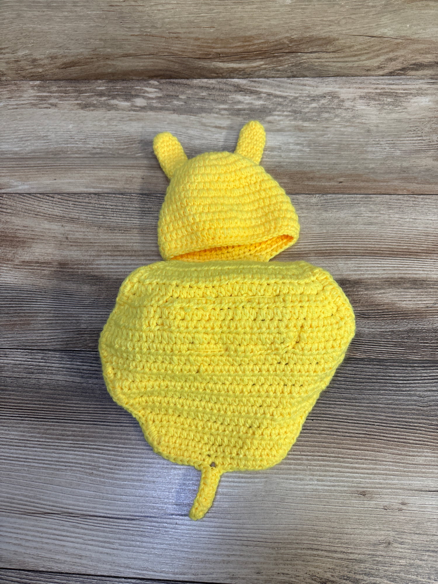 Photo Prop Crochet Snail Costume Yellow sz Newborn