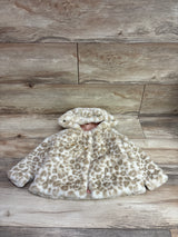 Catherine Malandrino Plush Leopard Print Dress Coat Tan sz 6-9m