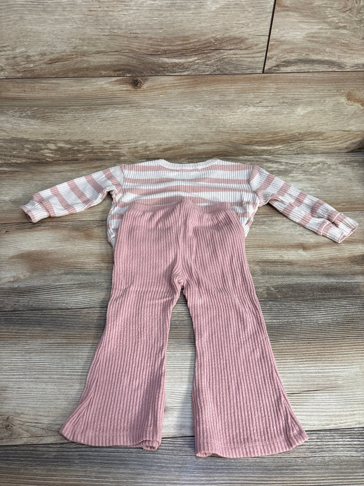 Jessica Simpson 2pc Ribbed Button Front Cardigan & Bottoms Beige sz 12m