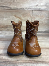 Wonder Nation Faux Leather Western Boots, Brown sz 3c