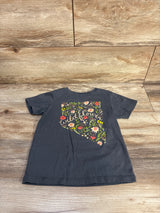 Wild Is Calling Wildflower Shirt Grey sz 4T