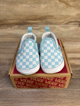 Vans Slip On V Crib Shoes Aquatic Checkerboard sz 3c