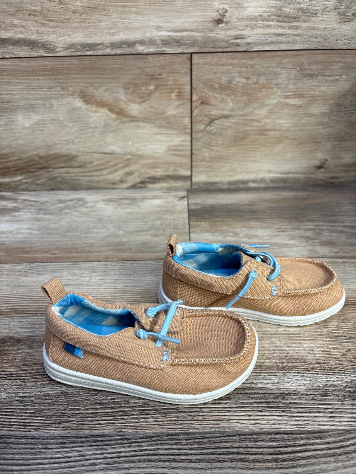 Cat & Jack Bobby Slip On Boat Sneakers Beige sz 7c