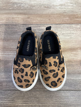 Old Navy Leopard Print Canvas Slip-On Sneakers, Brown sz 5c