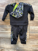 Athletic Works 2pc Hoodie & Pants Black sz 6-9m