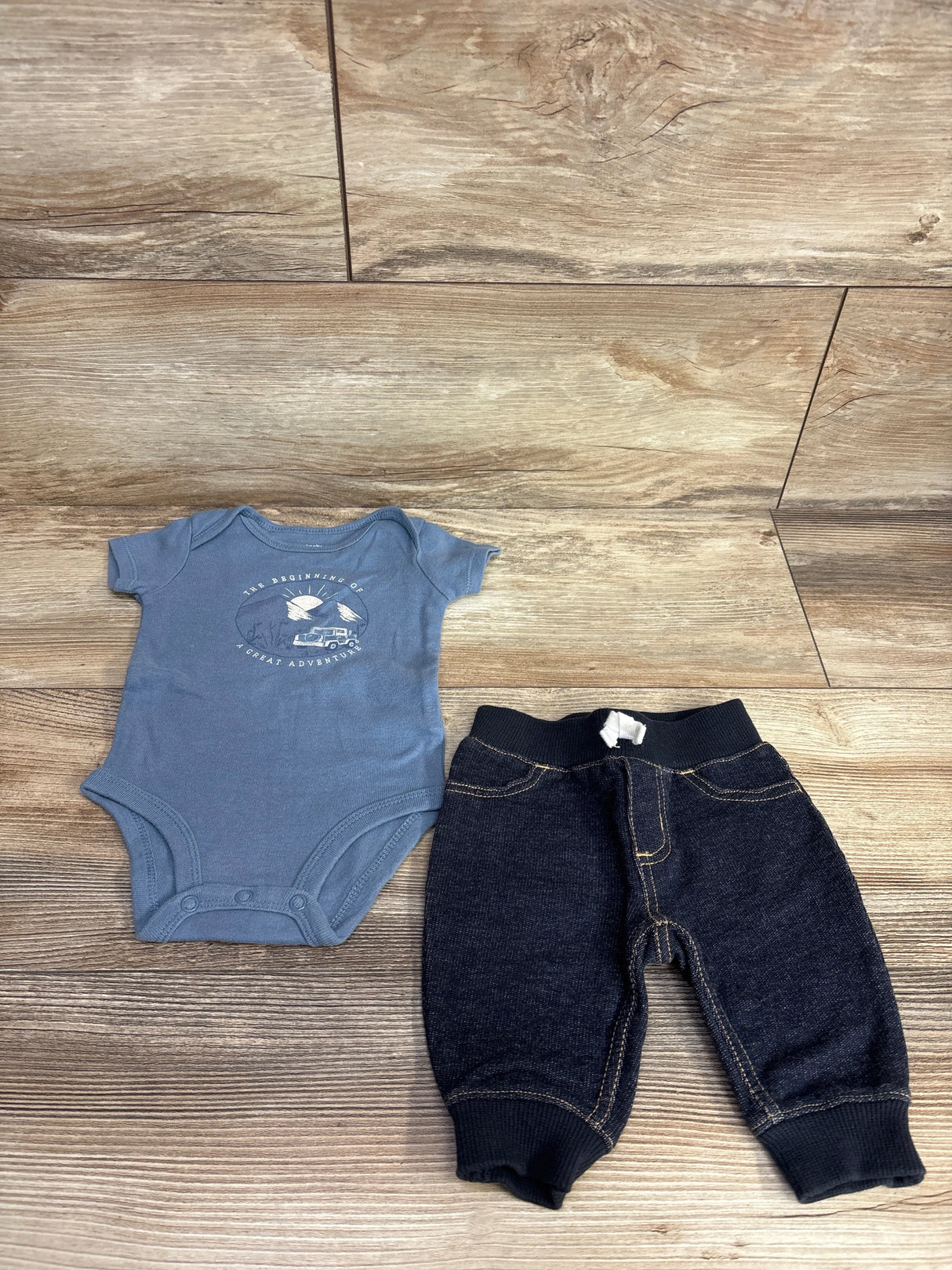 Carter's 2pc The Beginning Bodysuit & Bottoms Set Blue sz 3m