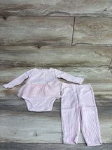 Carter's 2pc Skirted Ribbed Bodysuit & Pants Set Pink sz 9m