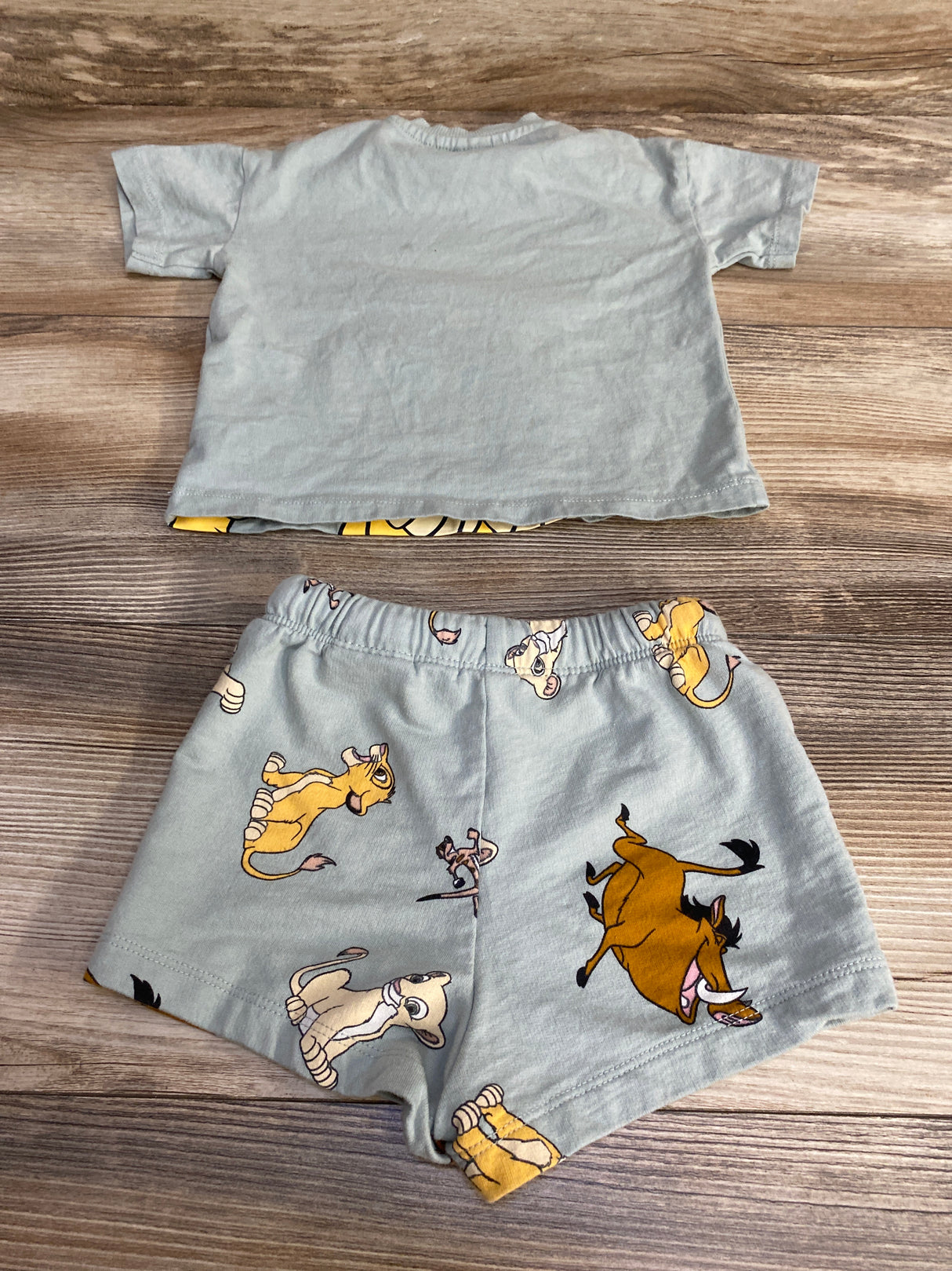 H&M Disney Lion King 2pc Shirt & Shorts Green sz 9m