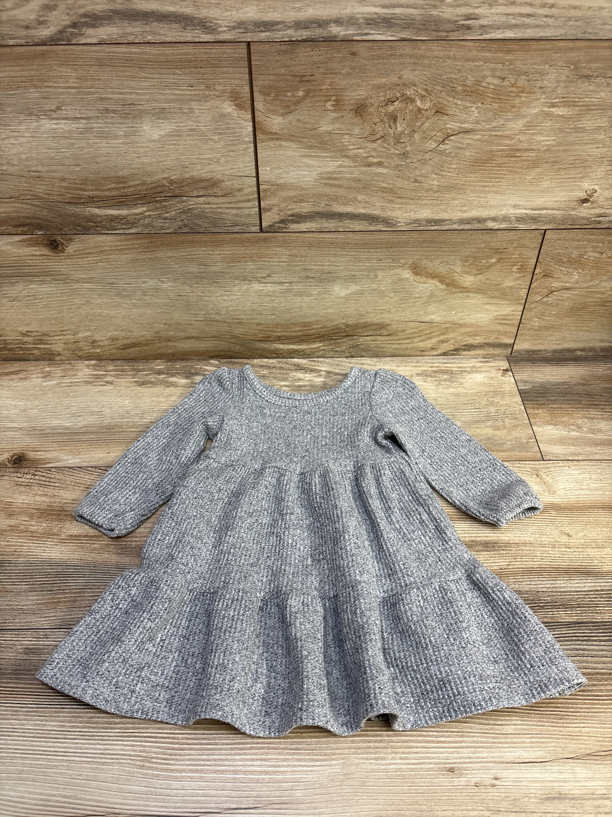 Cat & Jack Knit Long Sleeve Dress Grey sz 12m