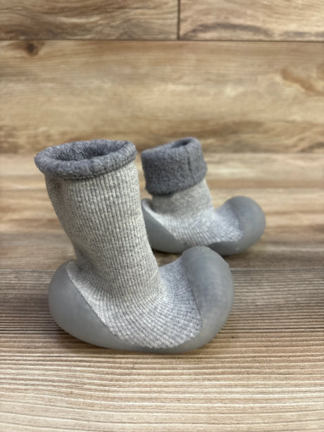 SZZY Fleece Non-Slip Sock Shoes Grey sz 4c - Me n Mommy To Be