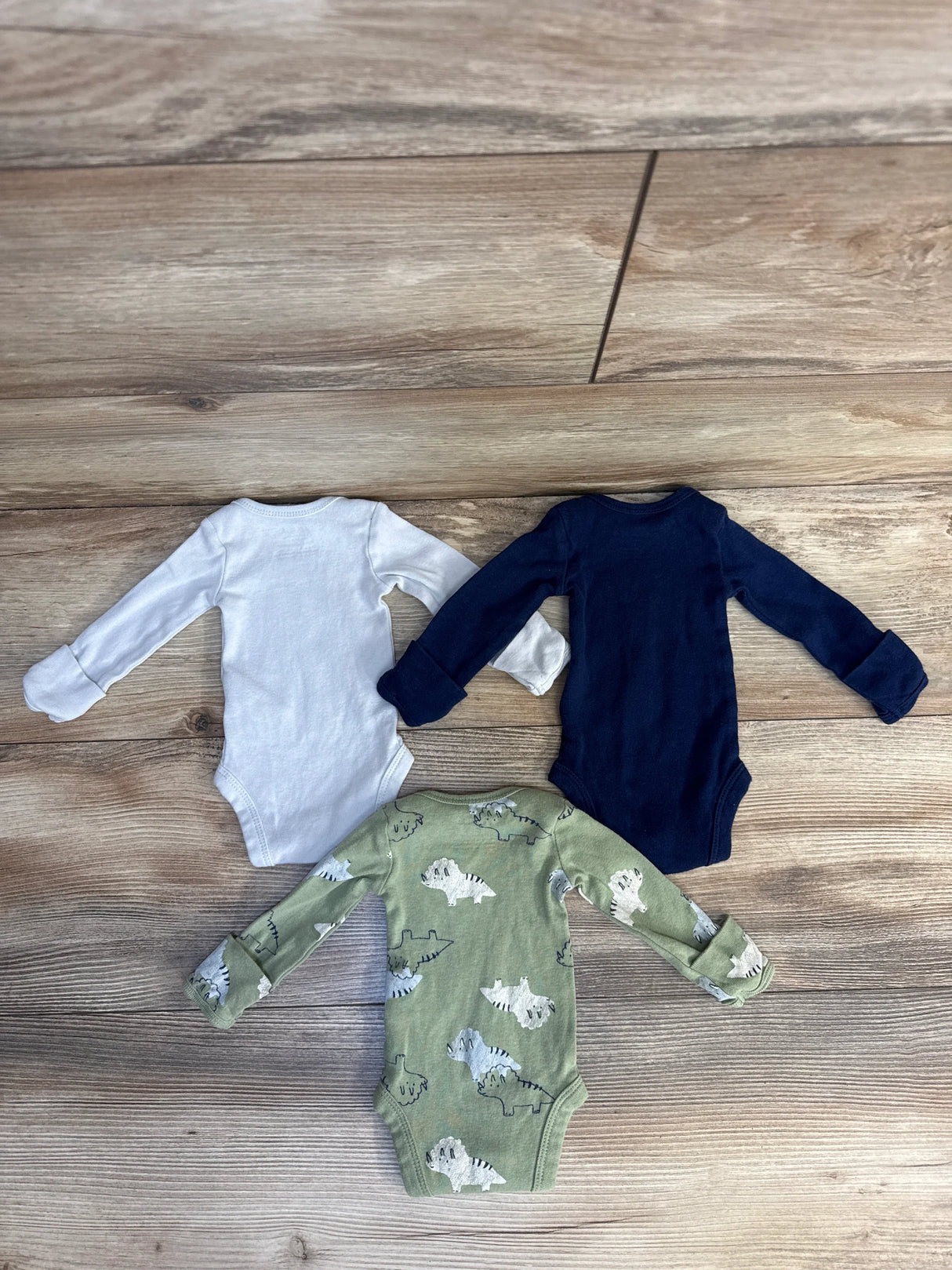 Carter's 3pk Bodysuit Set Light Blue sz Preemie