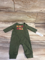 NEW Cat & Jack Hello Fall Coverall Green sz 0-3m