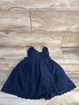 Topomini Eyelet Dress Navy sz 12-18m