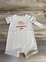 NEW Cat & Jack Pumpkin Pie Shortie Romper Beige sz 0-3m