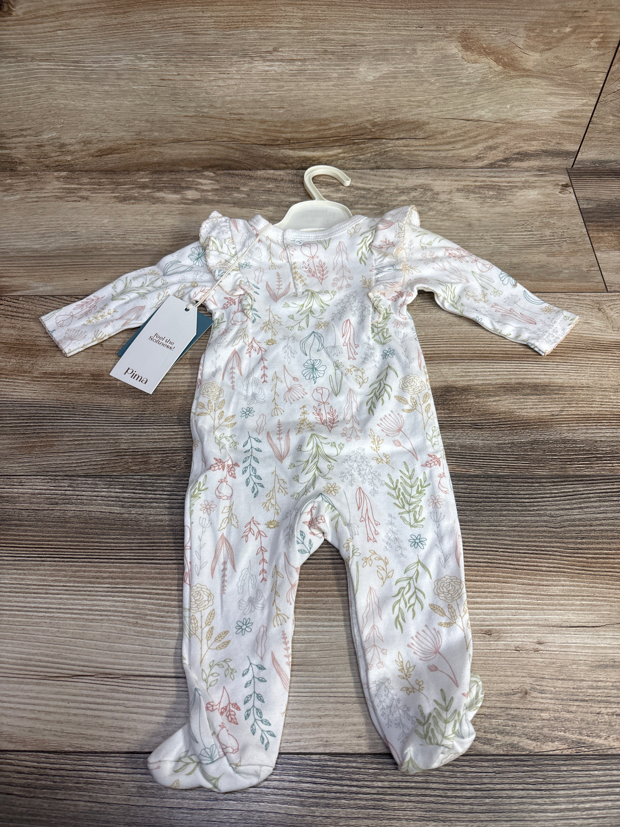 NEW Tres Beau Et Belle Floral Bodysuit White sz 0-3m
