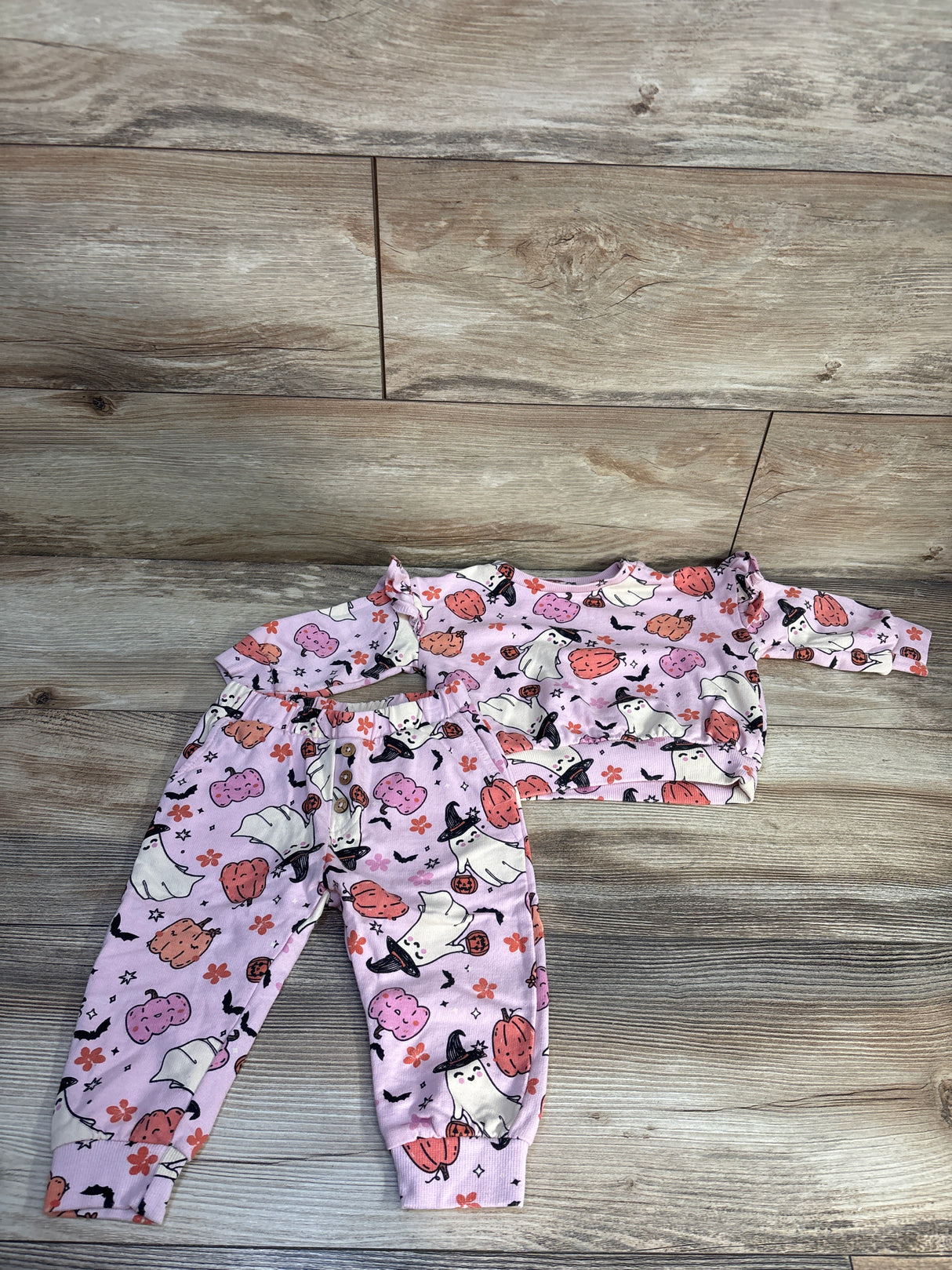 Jessica Simpson 2pc Halloween Sweatshirt & Joggers Set Pink sz 12m