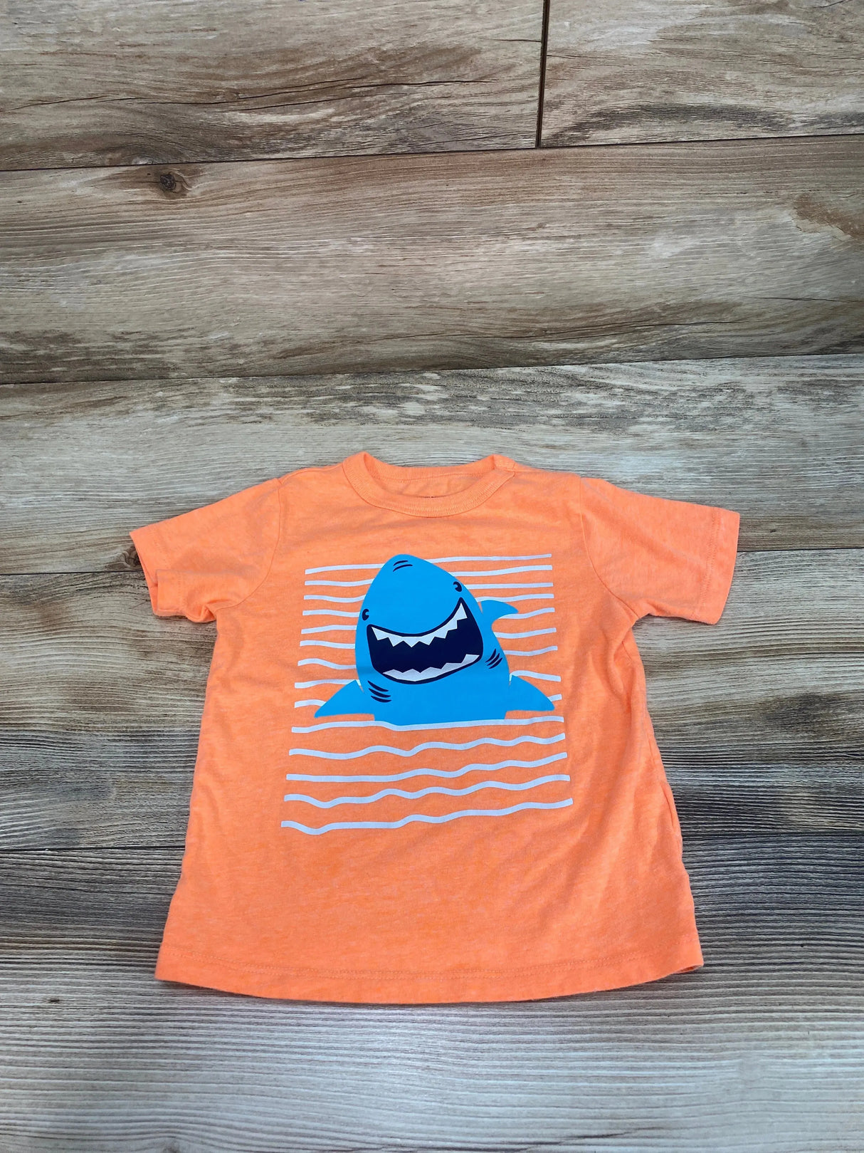 Children's Place Shark Shirt Orange sz 2T