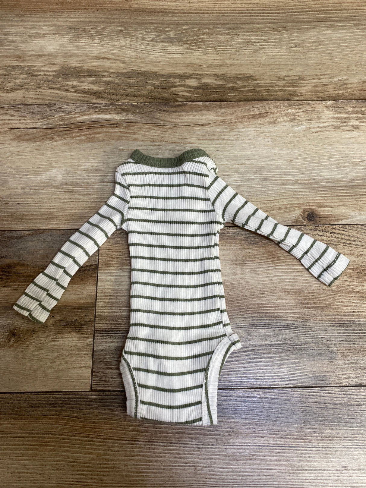 Rachel Zoe 2pc Set Striped Bodysuit & Corduroy Overalls Green sz 0-3m