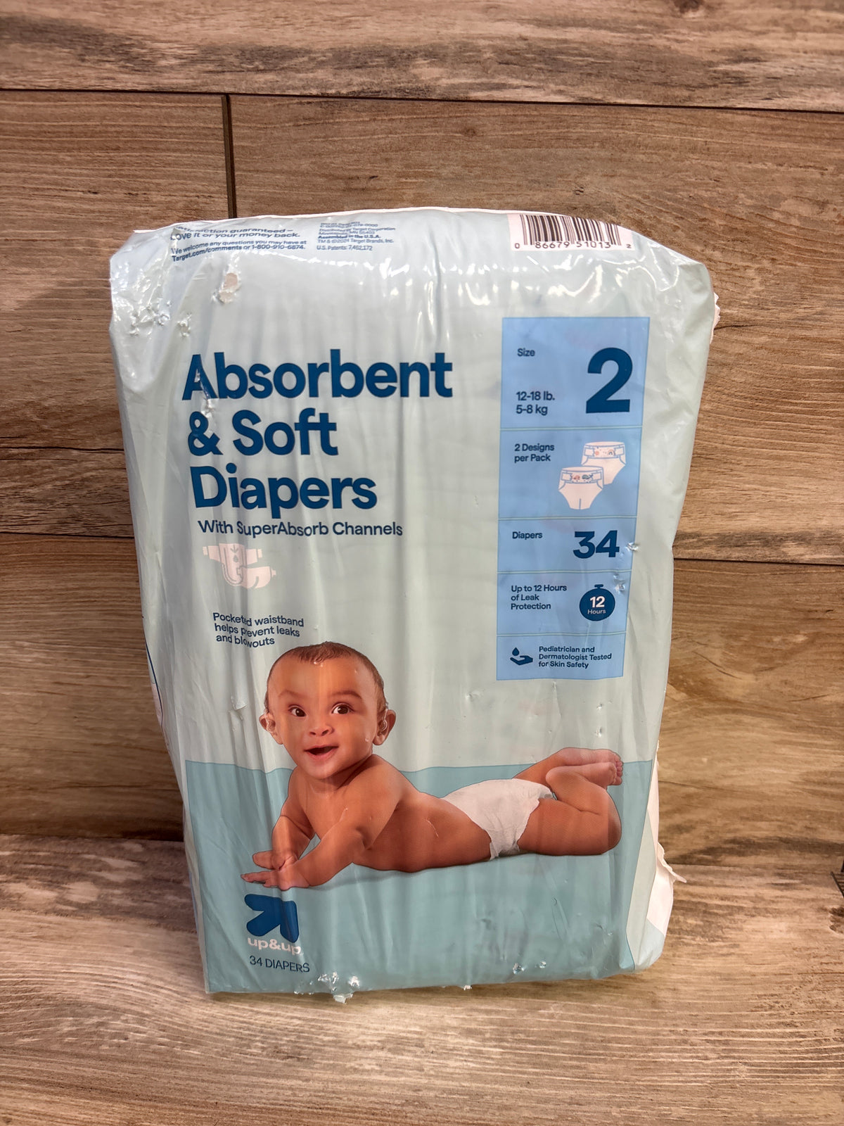 NEW up&up Absorbent & Soft Diapers Size 2 34ct.
