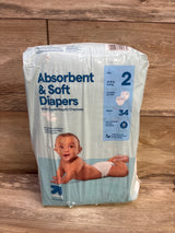 NEW up&up Absorbent & Soft Diapers Size 2 34ct.