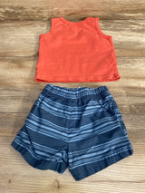 Just One You 2pc Crab Tank Top & Shorts Red sz 6m