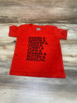 Gildan Reindeer Names Shirt Red sz 2T - Me n Mommy To Be