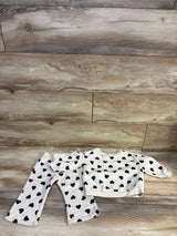 Baby Gap 2pc Heart Print Pullover Sweatshirt & Pants Set Beige sz 12-18m