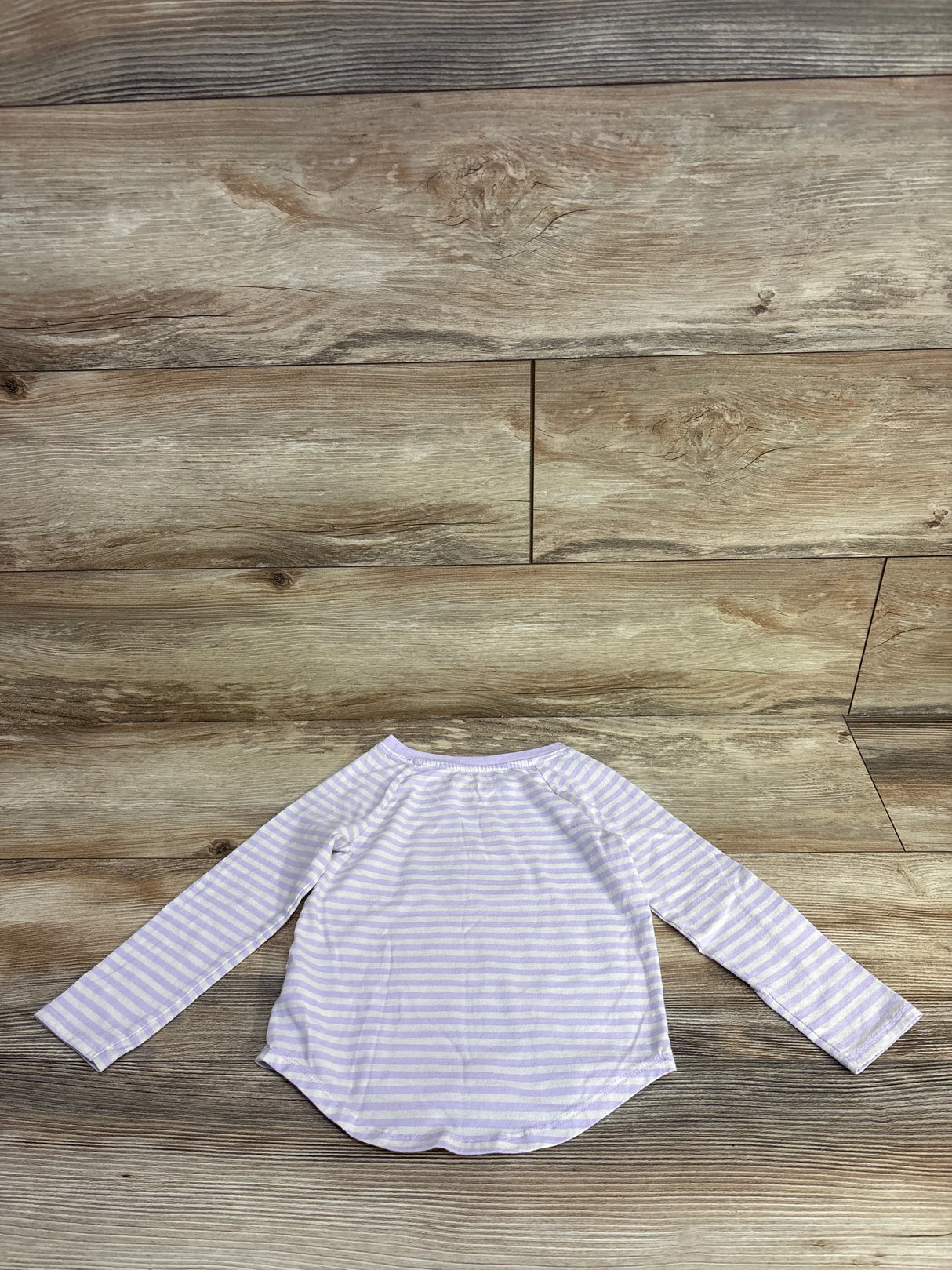 Cat & Jack Striped High Low Long Sleeve Shirt Lilac sz 3T