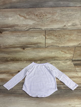 Cat & Jack Striped High Low Long Sleeve Shirt Lilac sz 3T