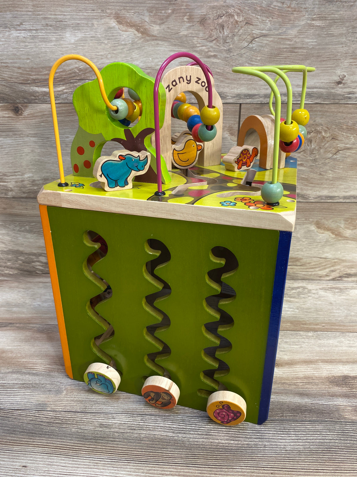 B. Toys Wooden Zany Zoo Activity Cube