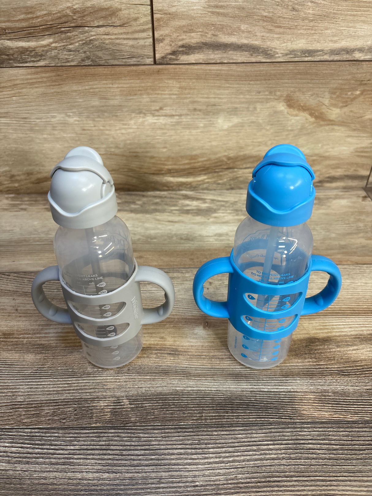 Dr. Brown's Milestones Narrow Sippy Straw Bottles w/ Silicone Handles 2pk 8oz