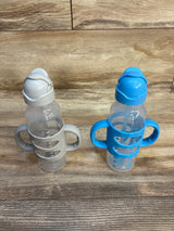 Dr. Brown's Milestones Narrow Sippy Straw Bottles w/ Silicone Handles 2pk 8oz