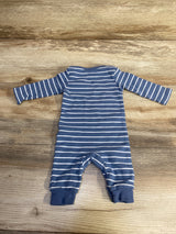 Just One You Striped Coverall Blue sz Newborn