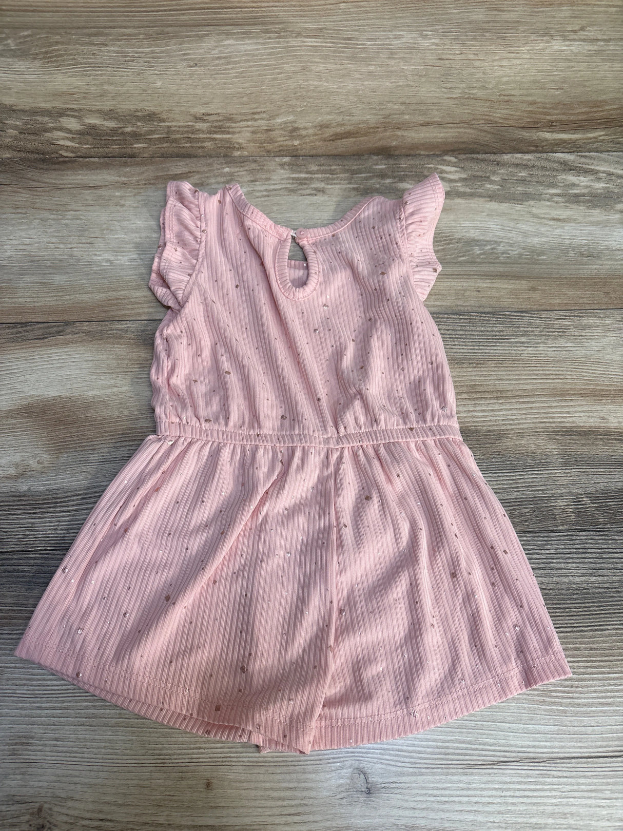 Nanette Baby Ribbed Sparkly Romper Pink sz 3T