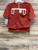 NEW Cat & Jack 2pc Terry Cloth Shirt & Shorts Set Rust sz 4T
