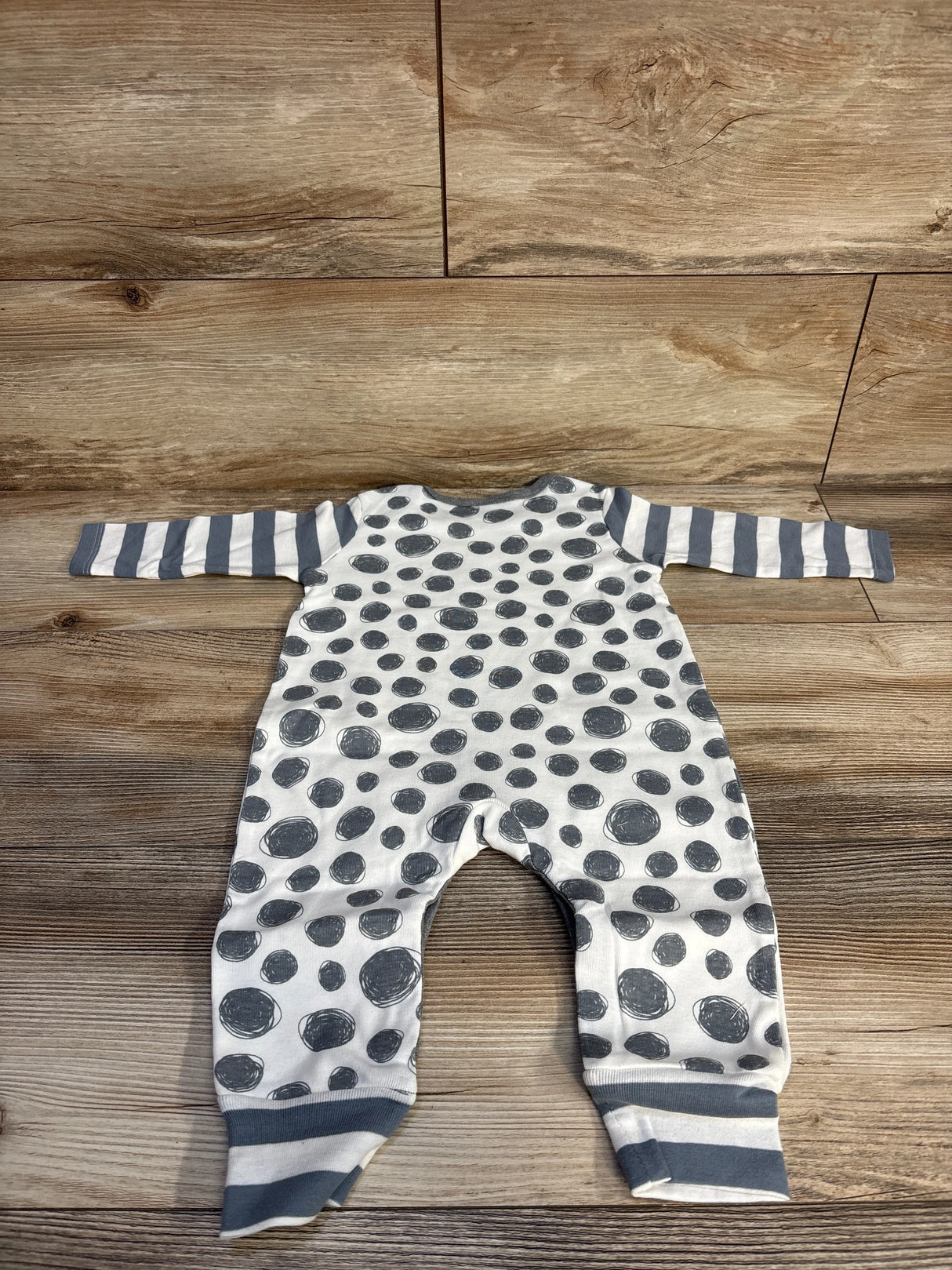 Tesd Babe Striped Sleeve Coverall White 12-18m