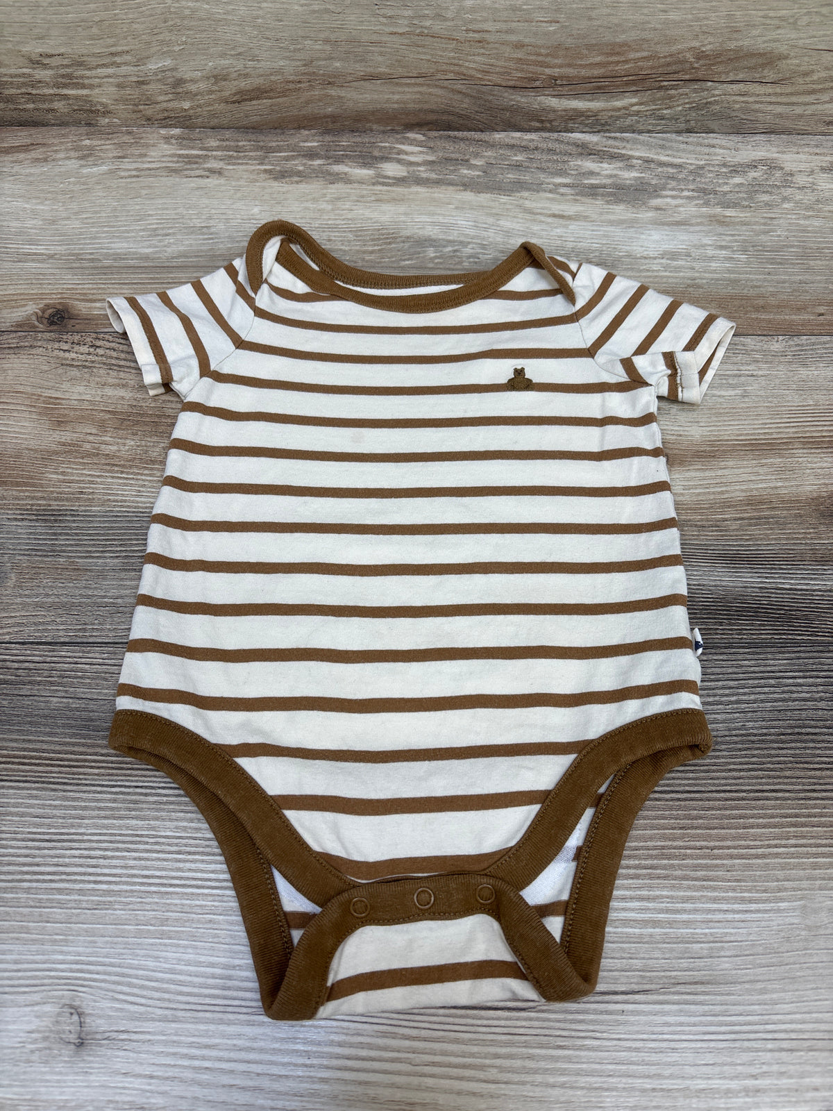 Baby Gap Striped Bodysuit Beige sz 6-12m