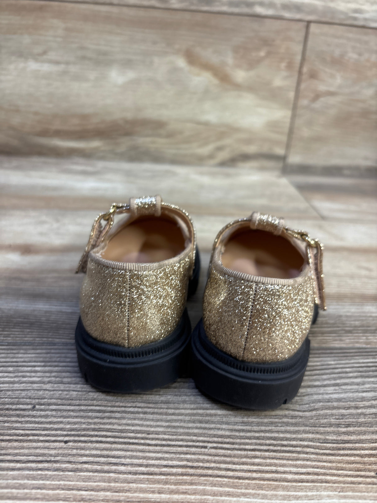 Cat & Jack Wende T-Strap Mary Jane Shoes Gold sz 5c
