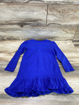 Chaps Henley Ruffle Dress Blue sz 5T