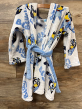 Bluey Plush Hooded Bath Robe White sz 4/5T