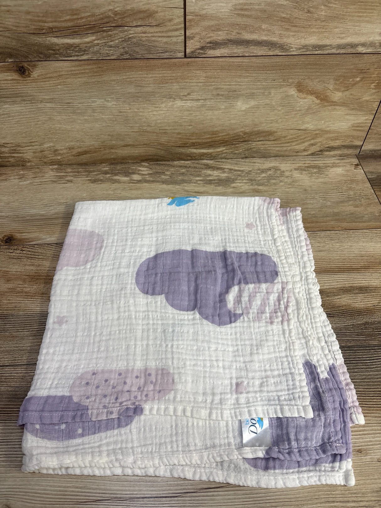 Baby Dove Muslin Swaddle Blanket, Purple Clouds
