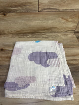 Baby Dove Muslin Swaddle Blanket, Purple Clouds