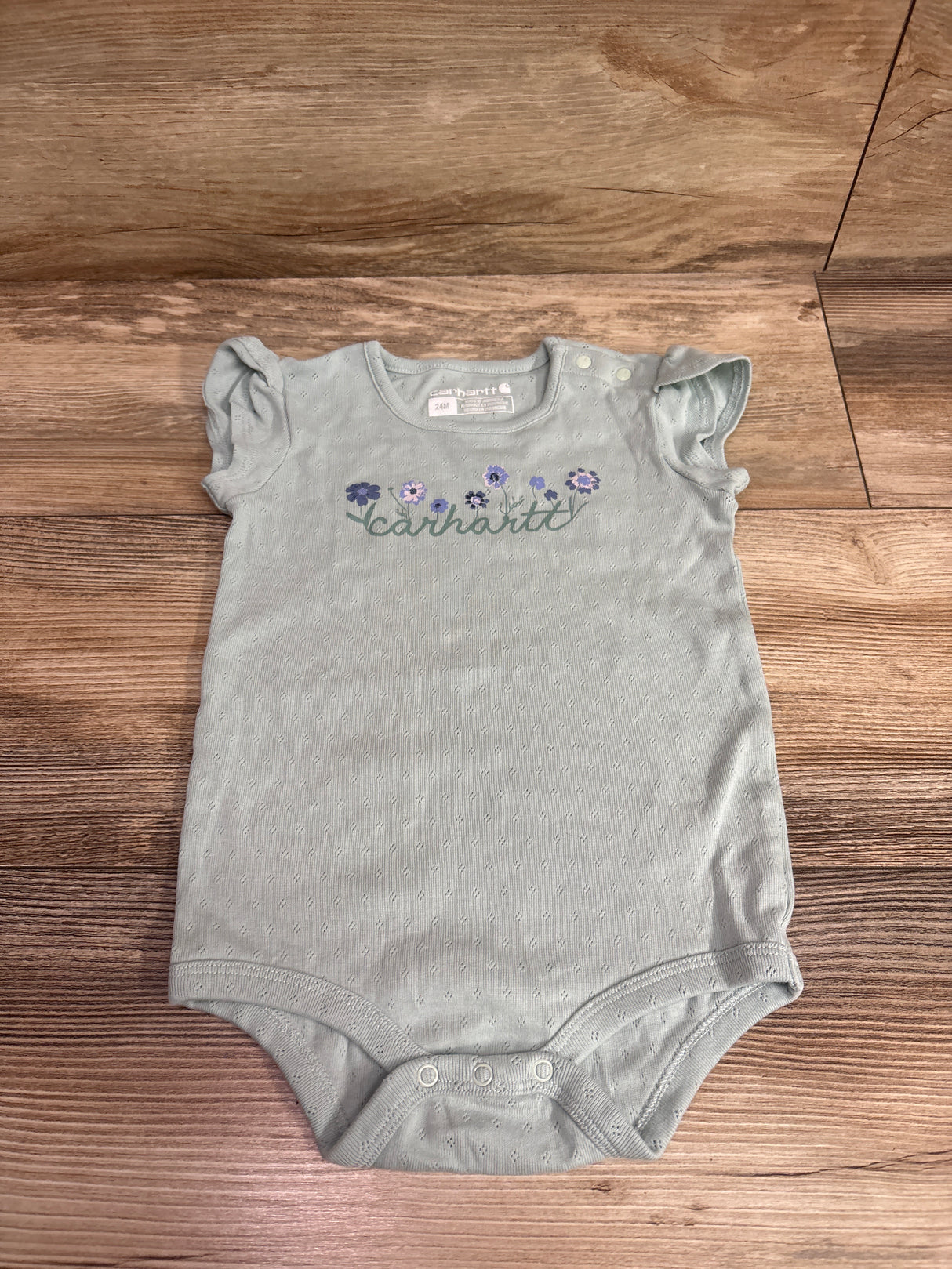 Carhartt Pointelle Knit Bodysuit Blue sz 24m