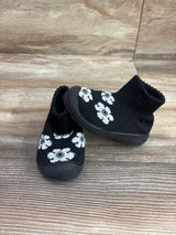 Morendl Floral Sock Shoes Black sz 4.5c