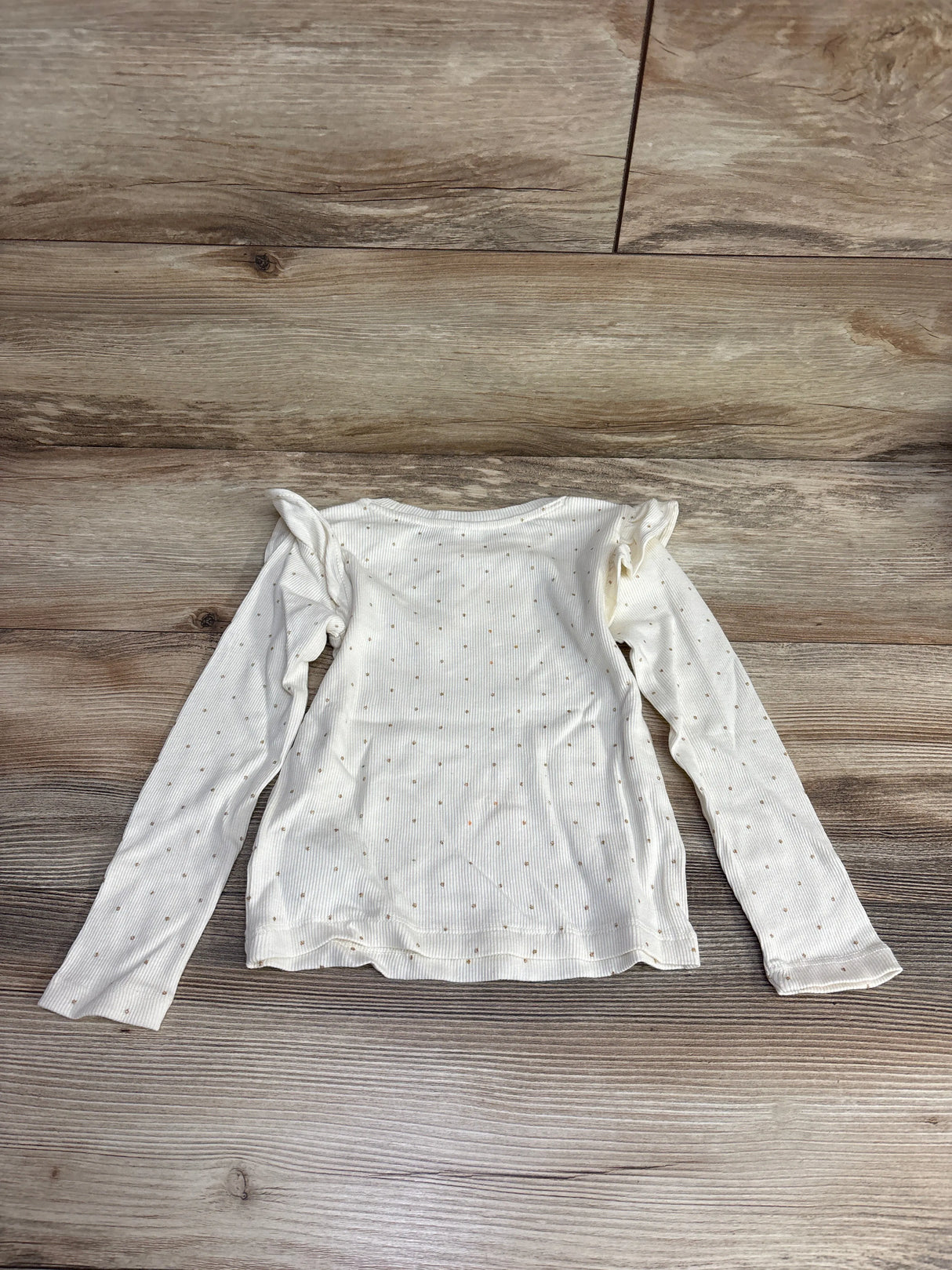 NEW Baby Gap Ribbed Metallic Polka Dot Shirt White sz 4T