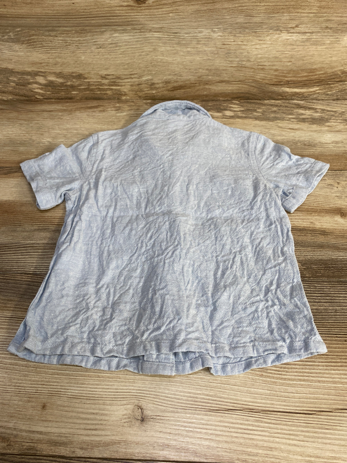 Old Navy Linen Blend Camp Shirt Blue sz 4T