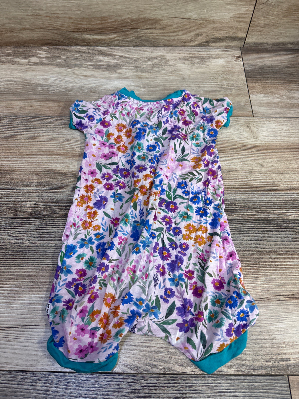 Little Sleepies Floral Bamboo Shorty Zippy Sleeper Pink sz 12-18m